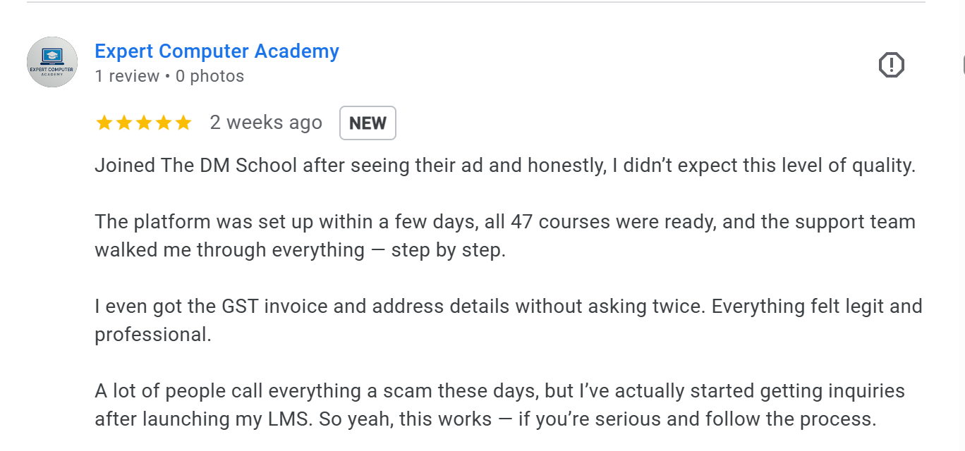 Read more about the article Expert Computer Academy’s Honest The DM School Review