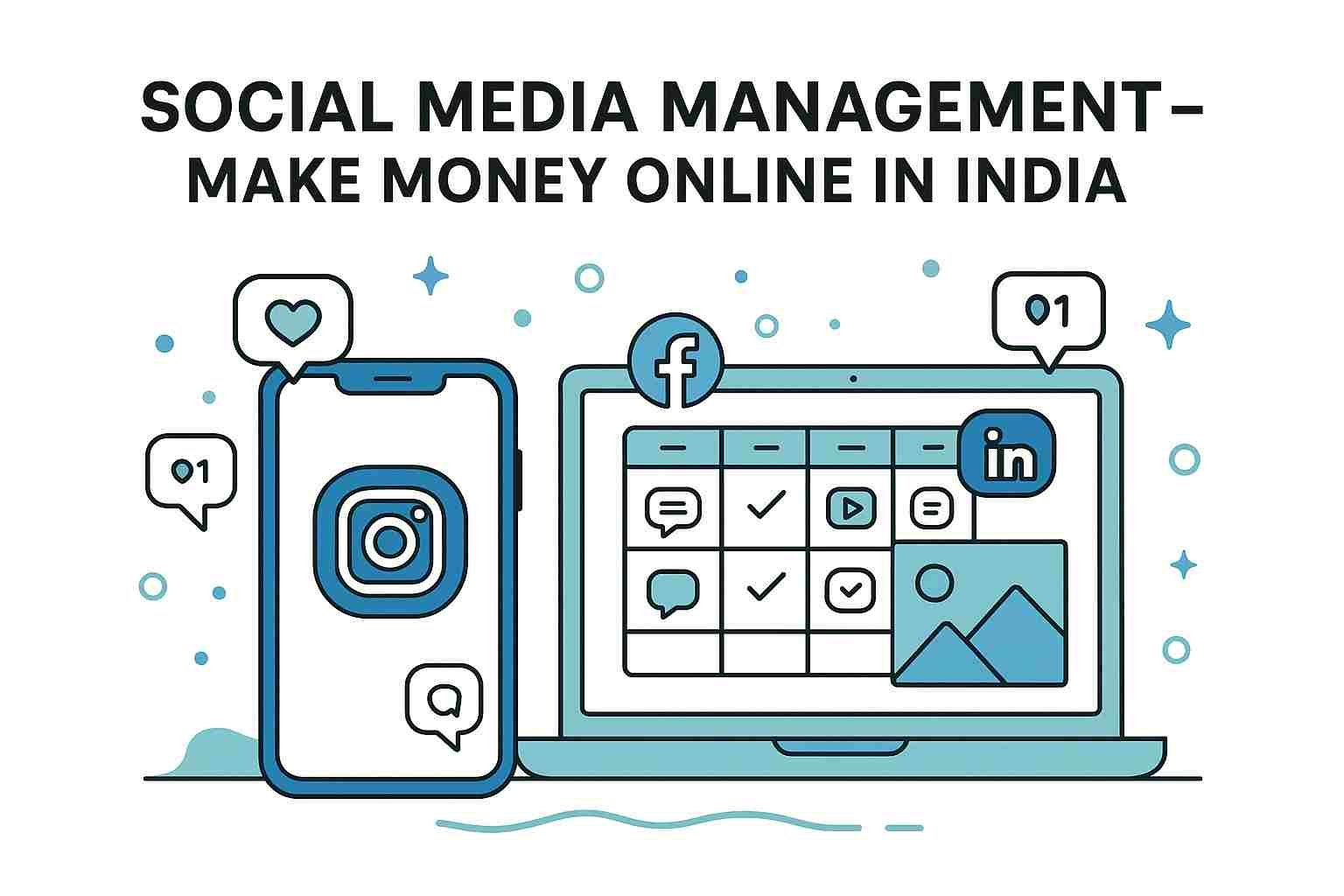 Social Media management - make money online in India