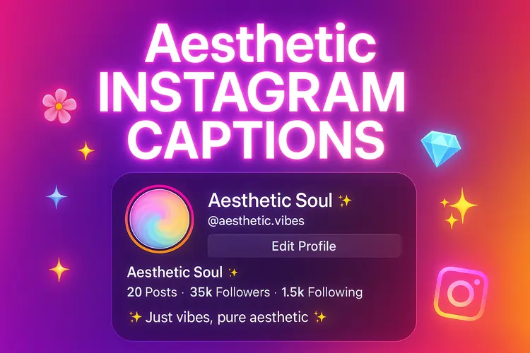Read more about the article Aesthetic Instagram Captions (Cool, Cute, Trending 2025)