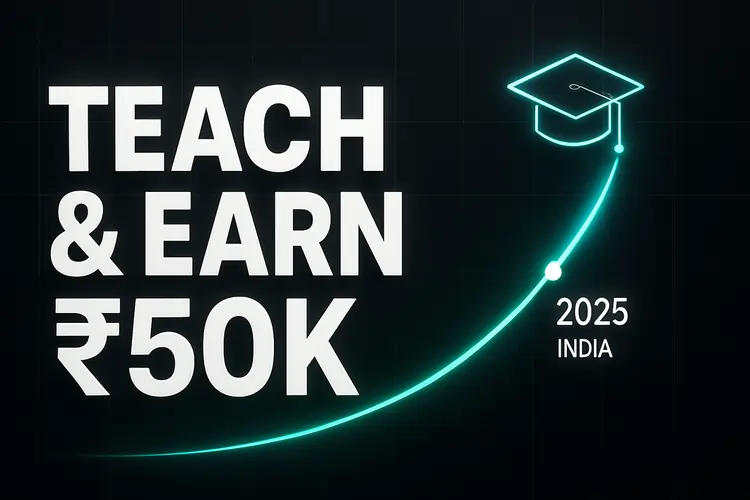 Earn ₹50,000Month Teaching Online in India