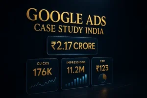 Read more about the article Google Ads Case Study India: ₹2.17 Crore Spend & Lessons