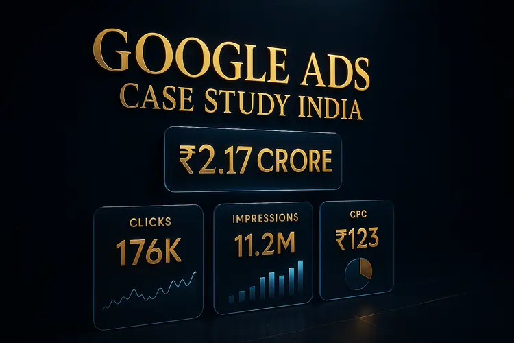 Read more about the article Google Ads Case Study India: ₹2.17 Crore Spend & Lessons