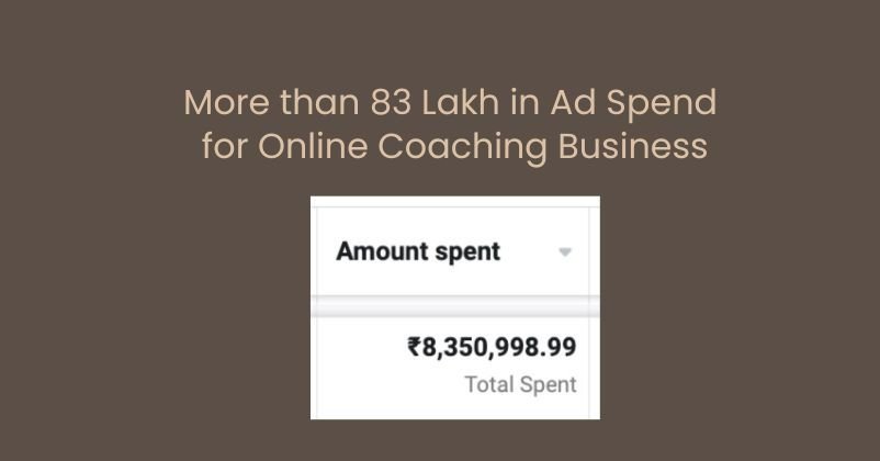 Online Coaching Facebook Ads India case study