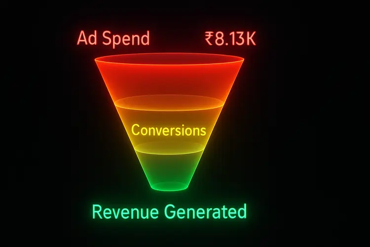ROI Funnel Chart — The DM School Review Google Ads Case Study