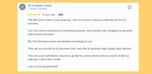 Read more about the article The DM School Review — SK Computer Center’s ₹3 Lakh Online Coaching Success Story