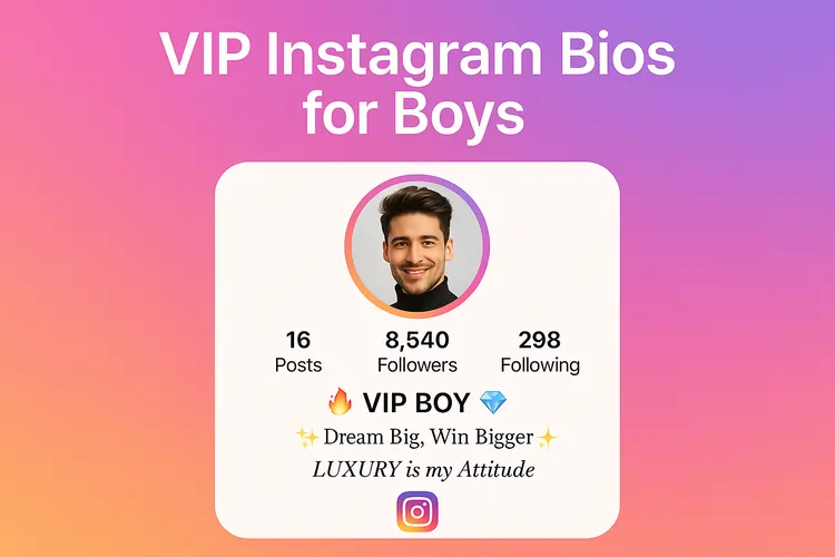 Read more about the article VIP Instagram Bios for Boys (317+ Stylish, Attitude & Emoji Ideas)