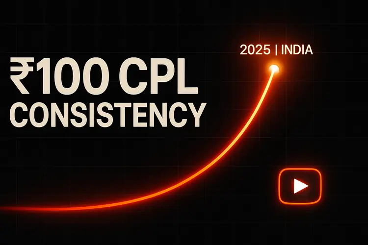 Read more about the article YouTube Ads Case Study India – ₹100 CPL Consistency
