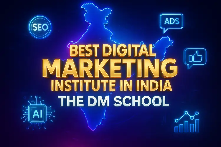 Students at The DM School, India's #1 digital marketing institute, learning AI-powered marketing with Google Partner experts