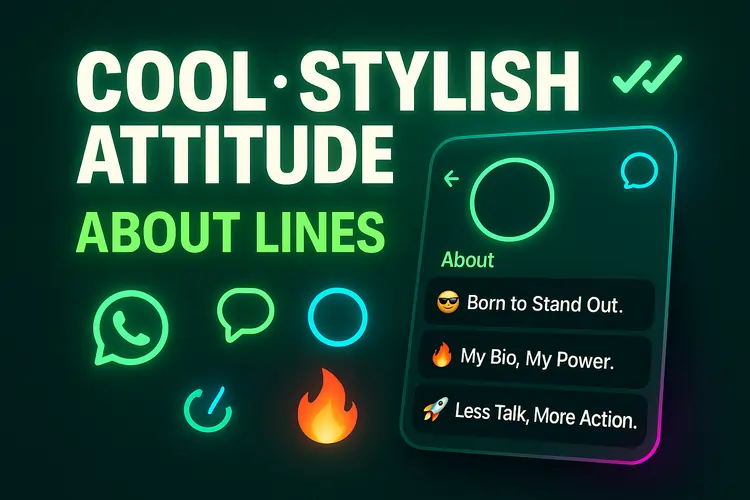 Cool Stylish and Attitude WhatsApp About Lines