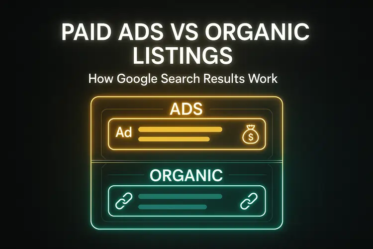 Paid Ads vs Organic Listings: How Google Search Results Work