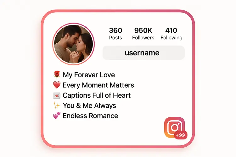 Romantic Love Captions for Instagram