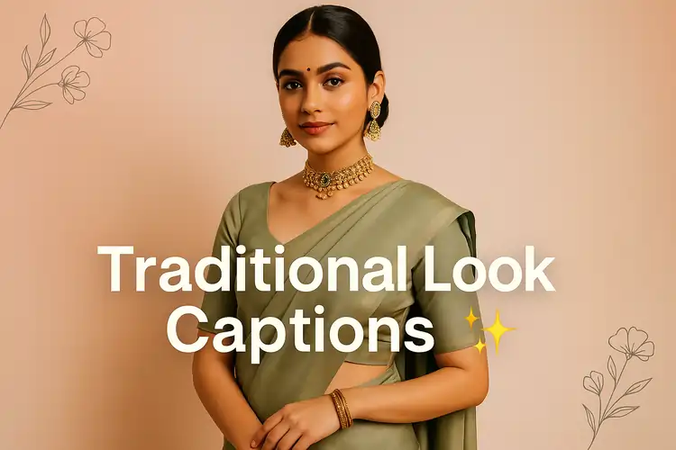 Captions for Traditional Look for Girls