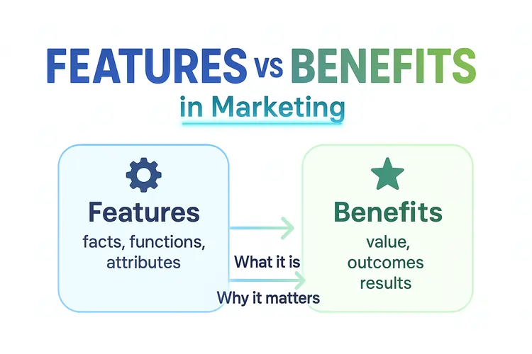 Read more about the article Features vs Benefits in Marketing | Examples & Guide