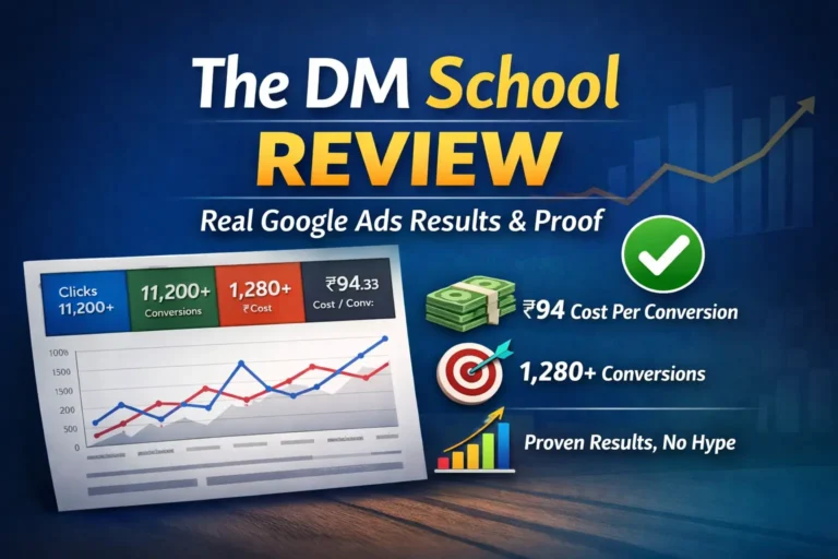 Read more about the article The DM School Review: Real Google Ads Results That Speak for Themselves
